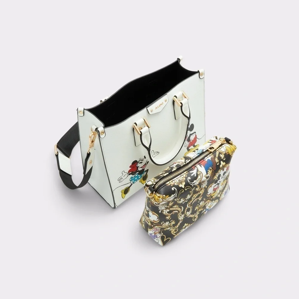 DISNEY X ALDO 100 Mickey & Minnie Handbag and Disney MULTI CHARACTER Crossbody - Picture 2 of 14